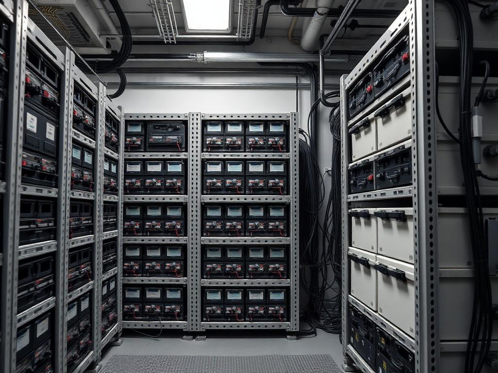 Commercial battery bank for shops and offices